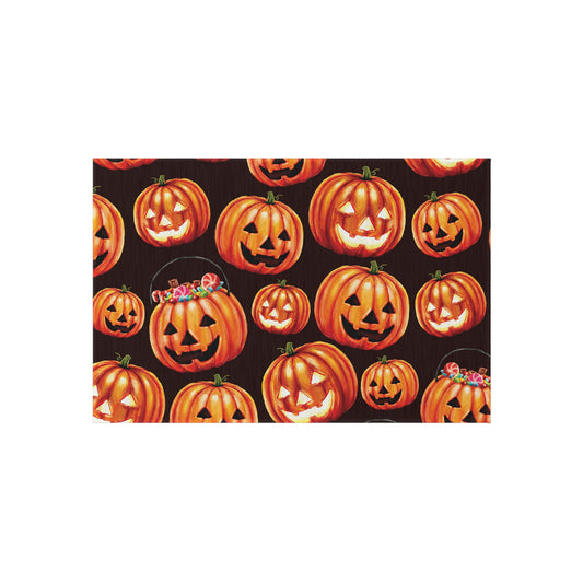 Halloween Pumpkins Outdoor Rug, Spooky Gothic Halloween Mat, Cute Horror Area Rug