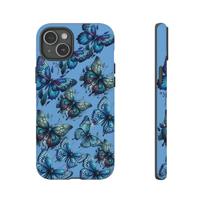 Blue Butterfly iPhone Case, Cute Cell Phone Case, Abstract Phone Case, iPhone Cover