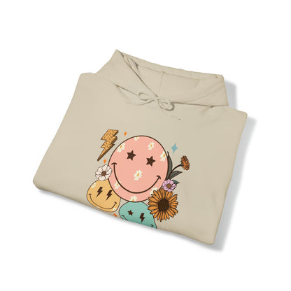 Cool Retro Happy Face Hoodie Sweatshirt Streetwear Unisex Hooded Sweatshirt