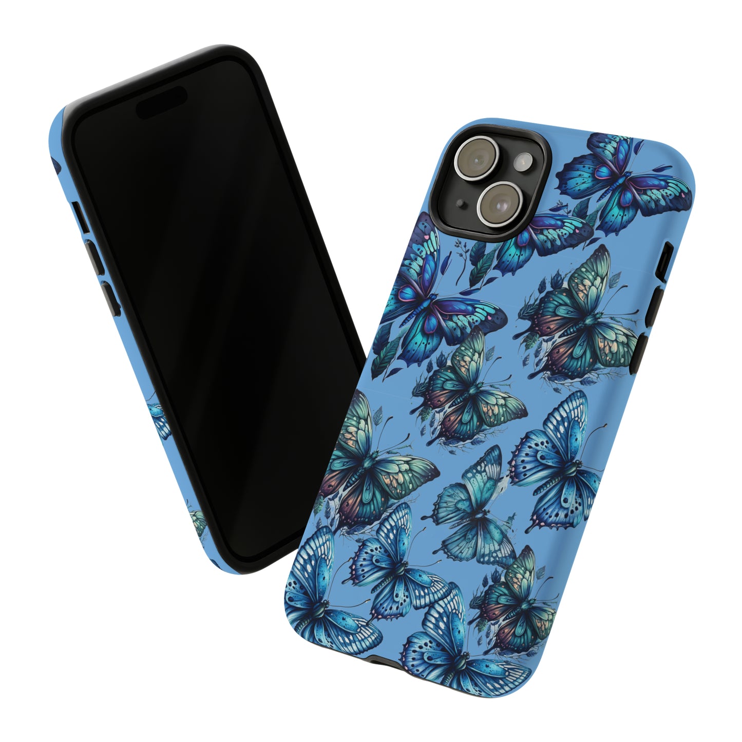 Blue Butterfly iPhone Case, Cute Cell Phone Case, Abstract Phone Case, iPhone Cover