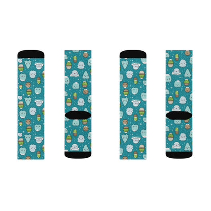 Kawaii Christmas Novelty Socks, Casual Funny Fun Socks, for Men & Women, Novelty Gift