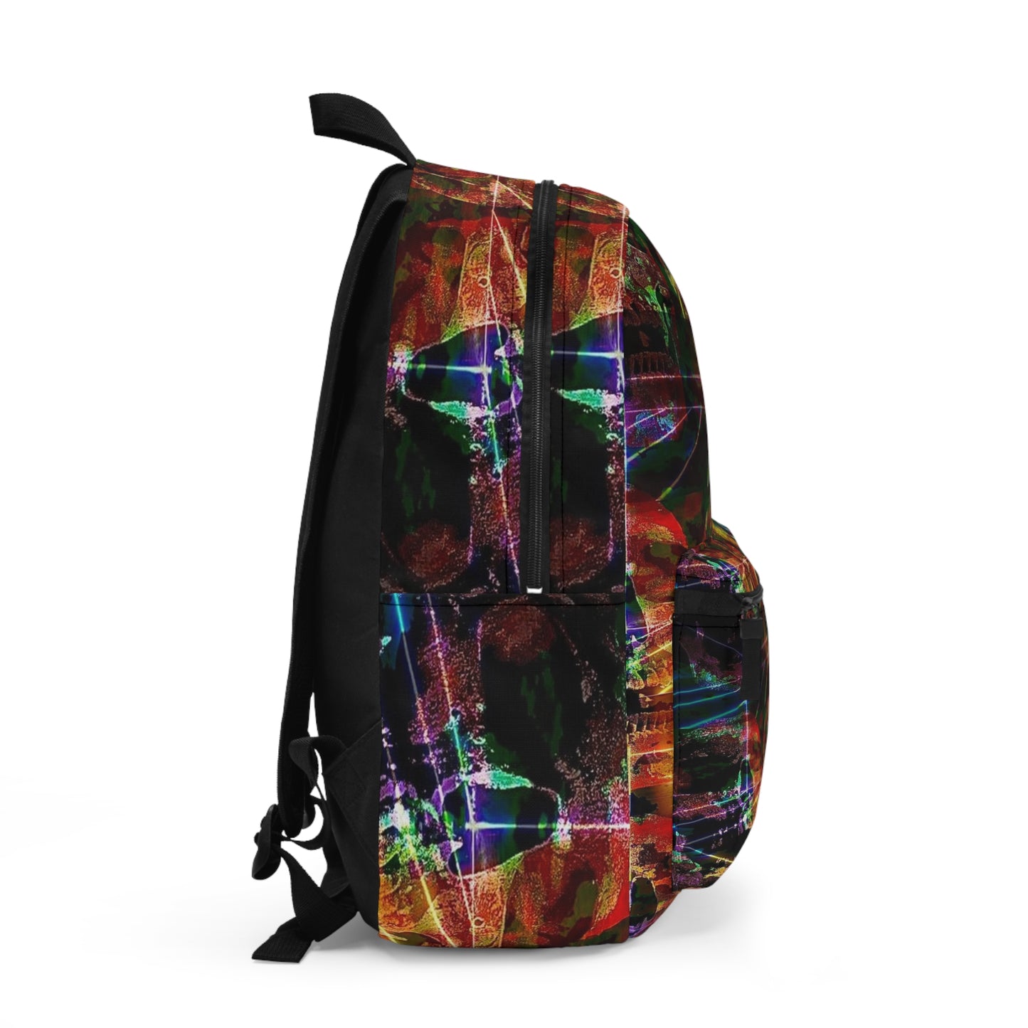 Abstract Skull Goth Backpack, School Backpack, Cool Travel Backpack, Backpack Aesthetics, Back To School