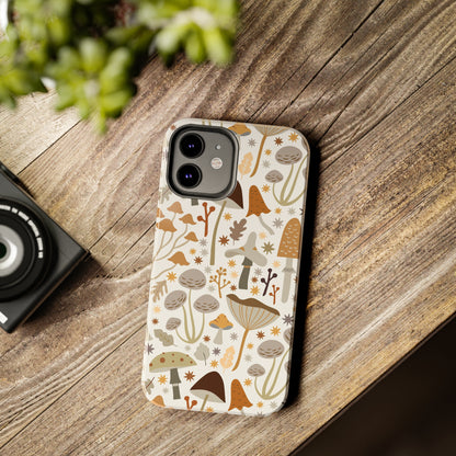 Mushroom Cell Phone Case, Boho Retro Cool Cute Tough Phone Cases