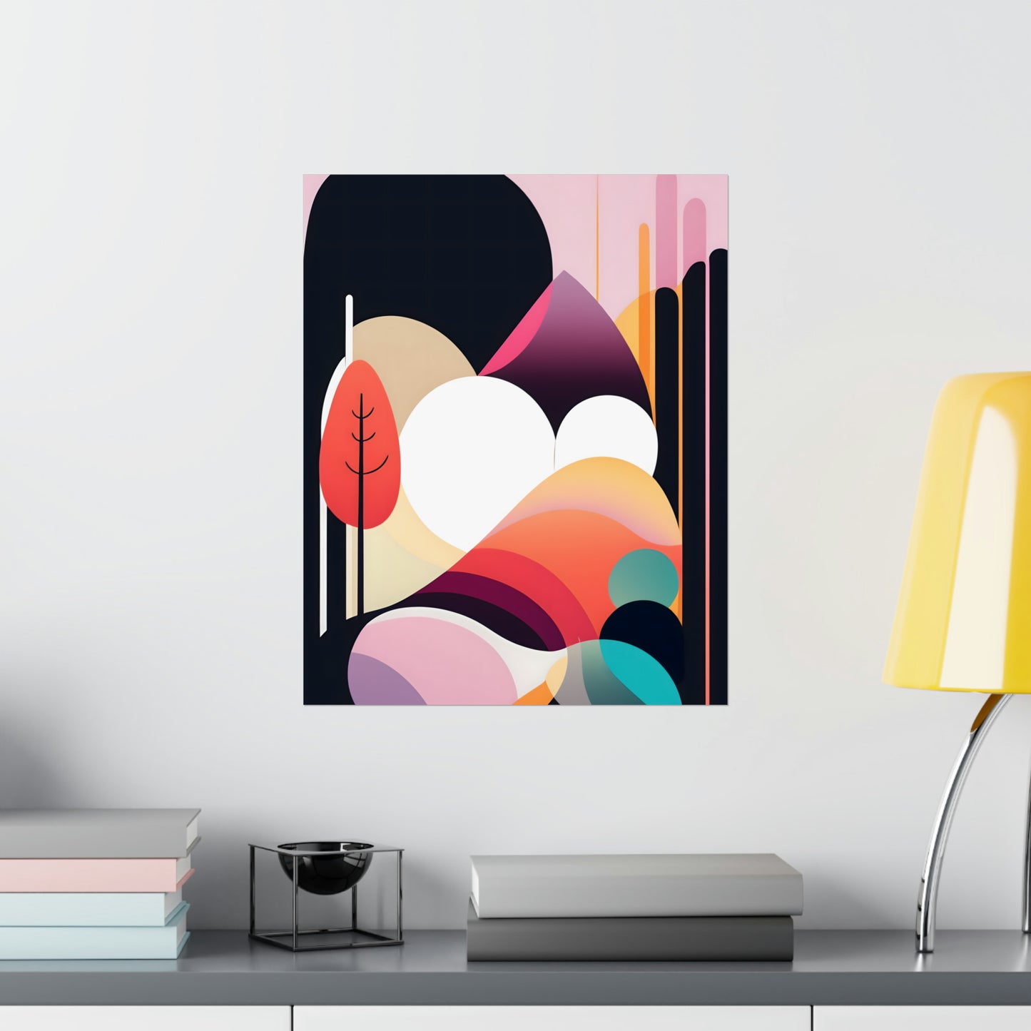 Mid-Century Modern Wall Art Print Contemporary Wall Accents Poster