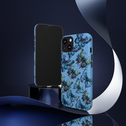 Blue Butterfly iPhone Case, Cute Cell Phone Case, Abstract Phone Case, iPhone Cover