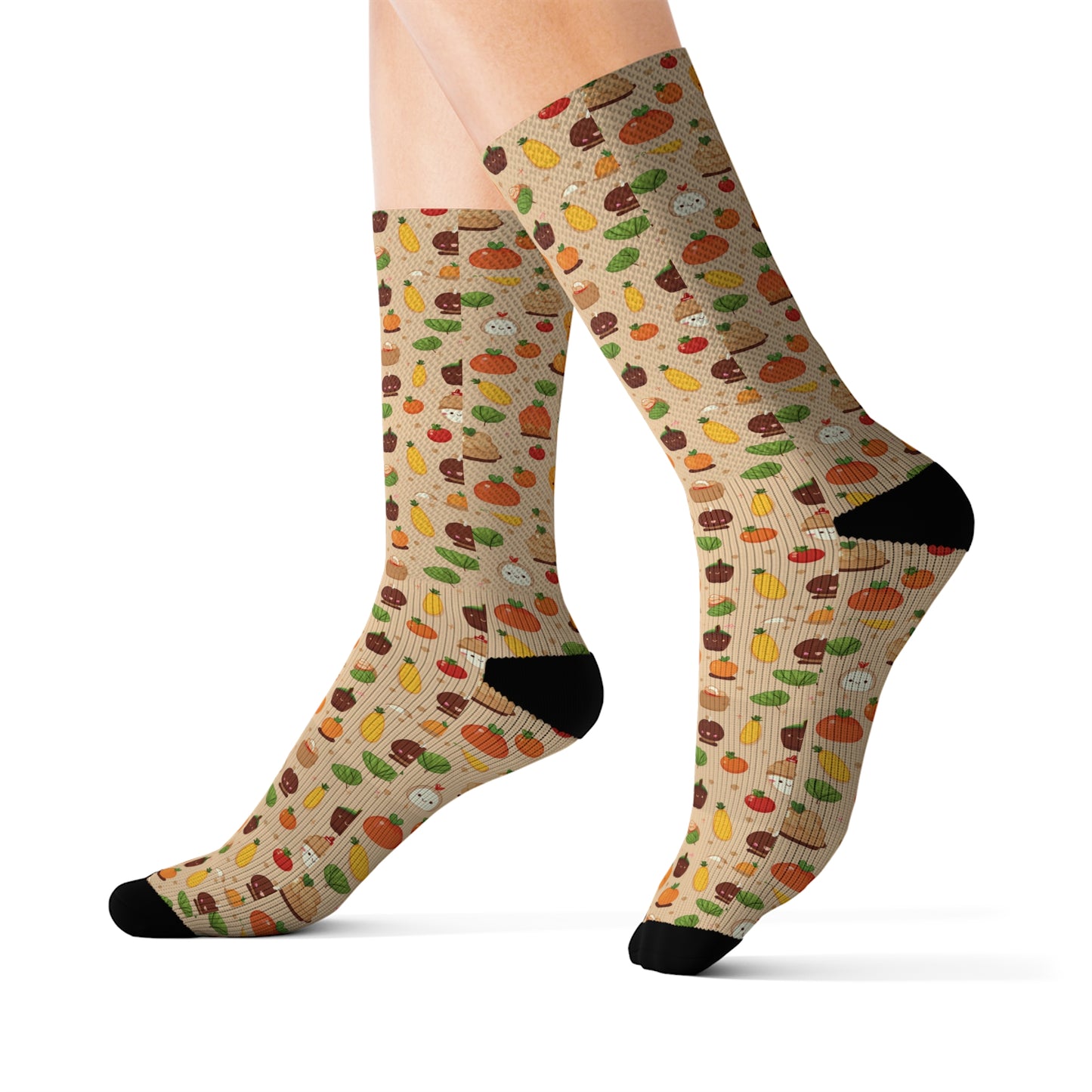 Kawaii Novelty Socks, Thanksgiving Socks Casual Funny Fun Socks for Men & Women,