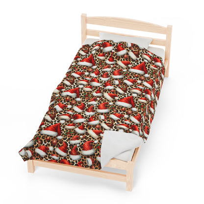 Leopard Christmas Throw Blanket Couch  Cozy Christmas Blanket