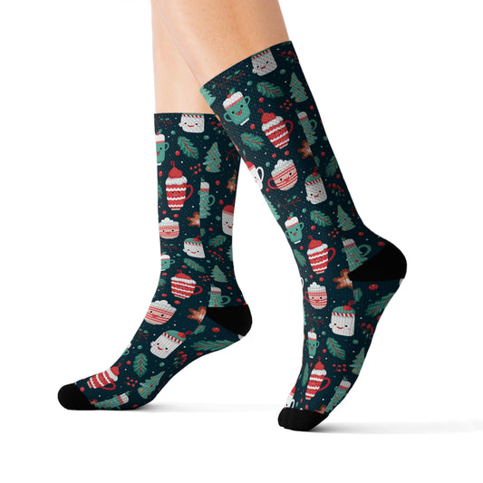 Kawaii Christmas Casual Socks, Novelty Cool Cute Warm Socks, Funny Cozy