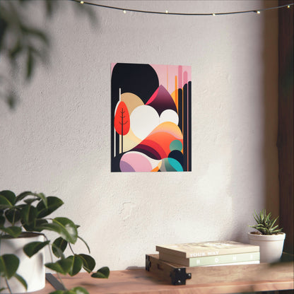 Mid-Century Modern Wall Art Print Contemporary Wall Accents Poster