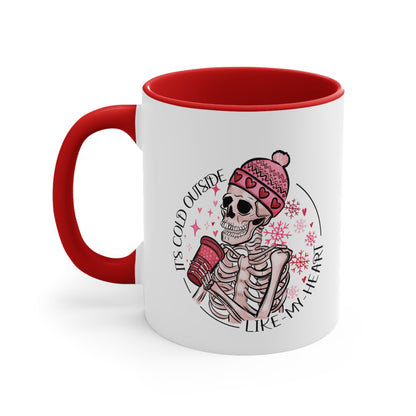 skeleton valentine accent coffee mug  gothic coffee mug  dark valentine