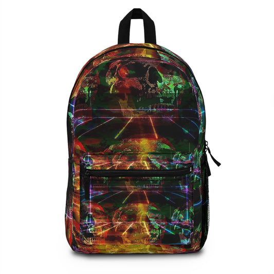 Abstract Skull Goth Backpack, School Backpack, Cool Travel Backpack, Backpack Aesthetics, Back To School