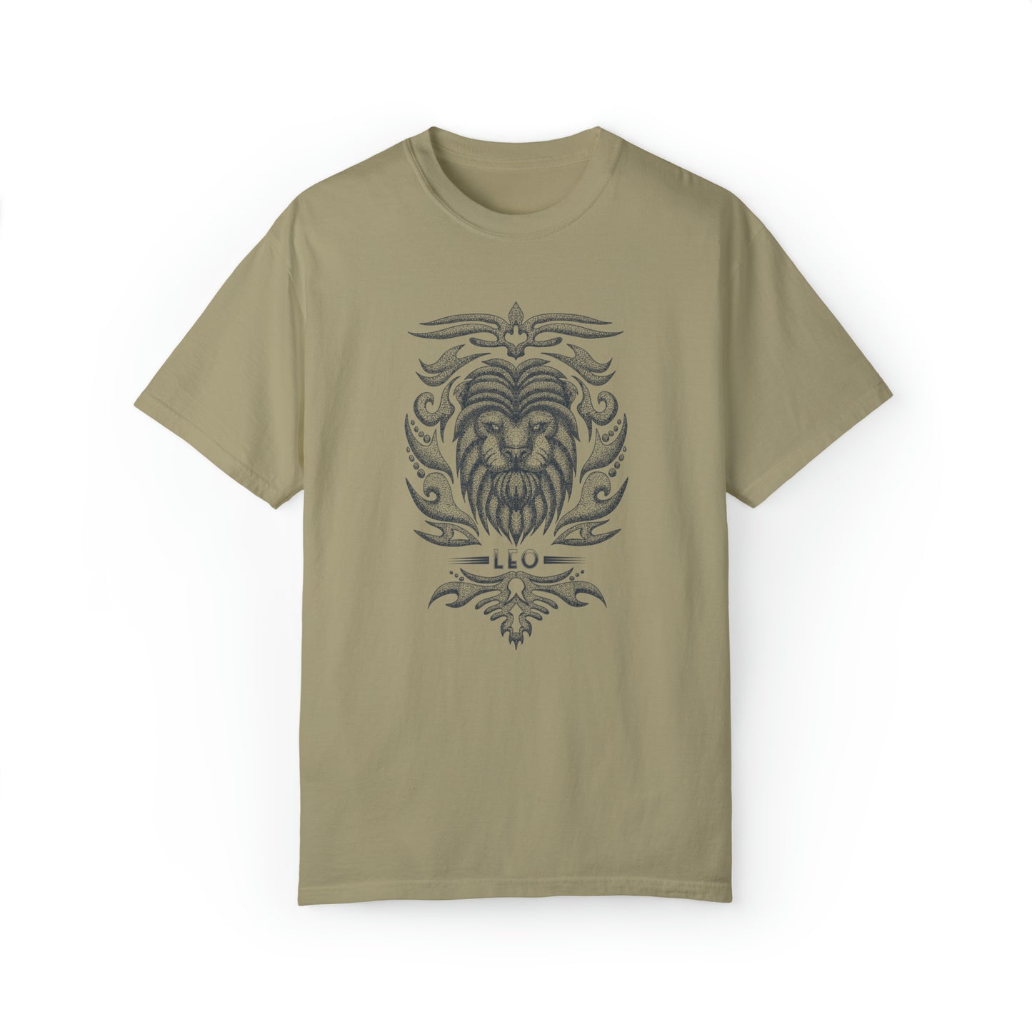 Comfort Colors Leo Vintage Shirt, Zodiac T-shirt, Leo Shirt Unisex Garment-Dyed T-shirt