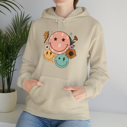 Cool Retro Happy Face Hoodie Sweatshirt Streetwear Unisex Hooded Sweatshirt