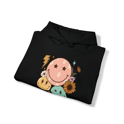 Cool Retro Happy Face Hoodie Sweatshirt Streetwear Unisex Hooded Sweatshirt