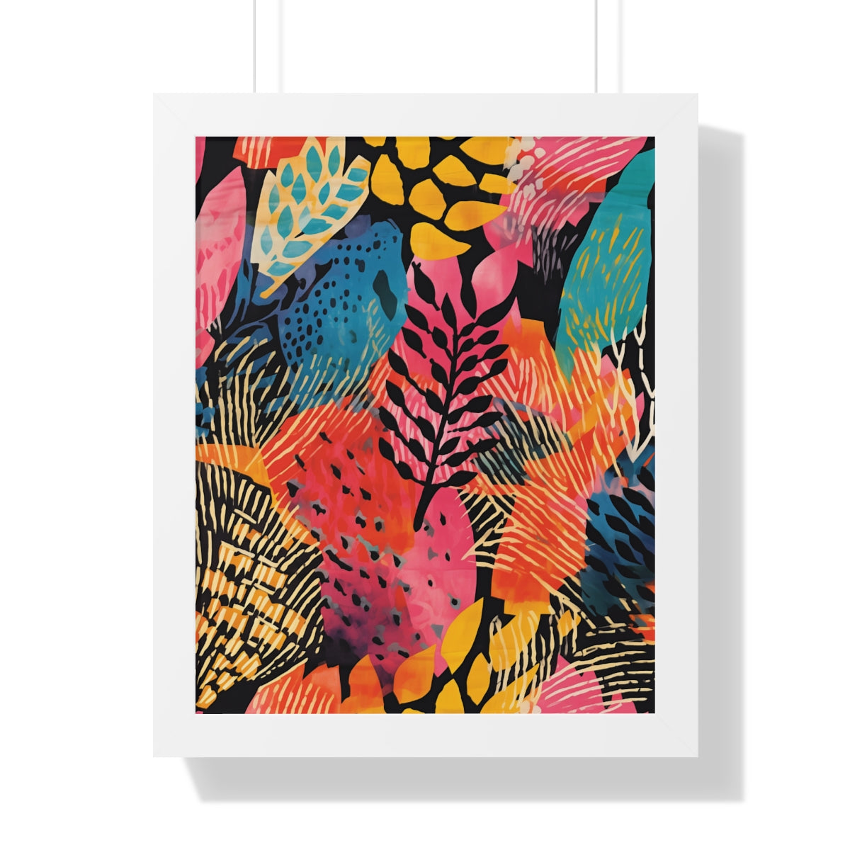 Vibrant Abstract Botanical Pattern Art Print