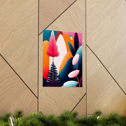 Mid-Century Modern Wall Art Print, Wall Room Decor Premium Matte Vertical Poster