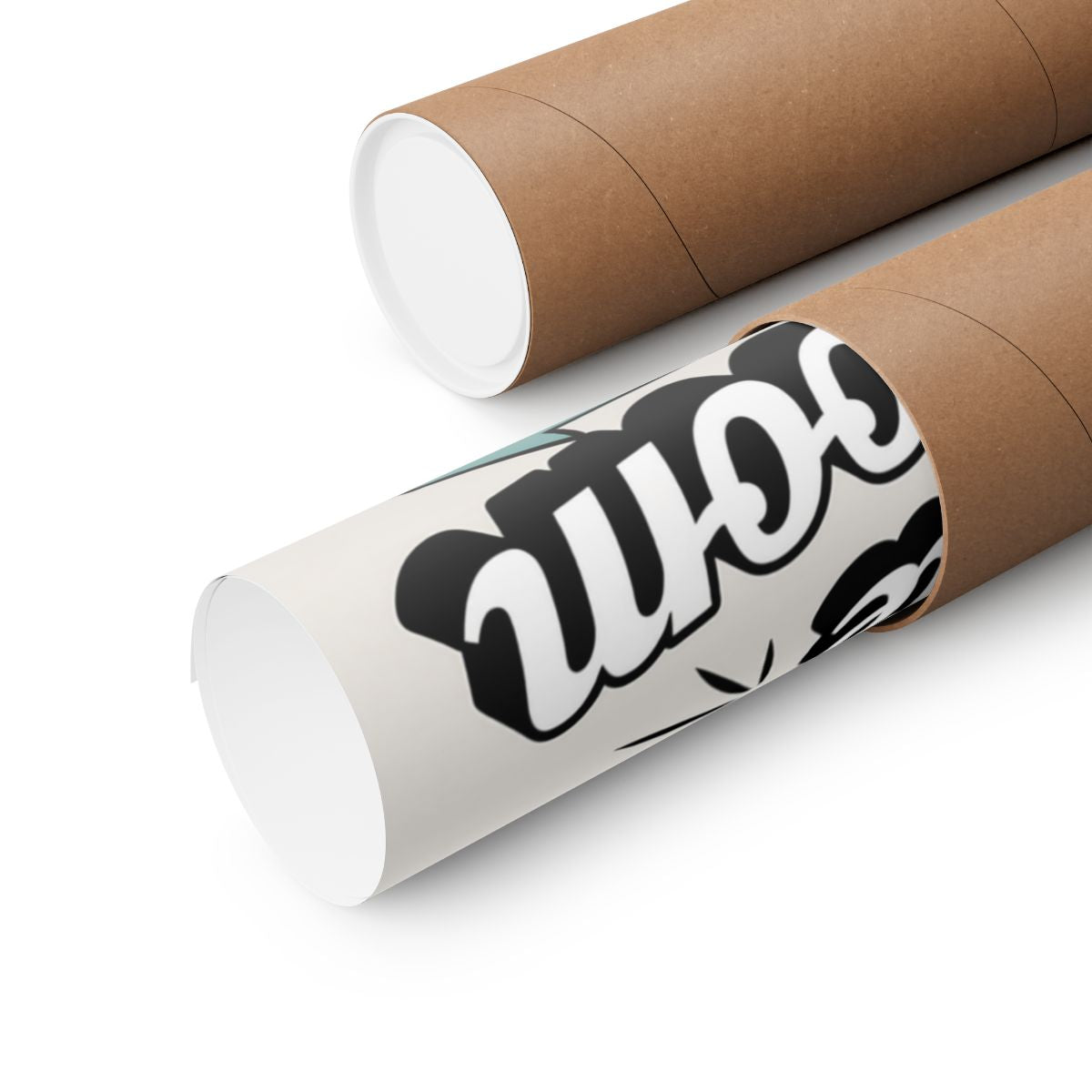 Unique Panda Art with Bold Womp Text Poster