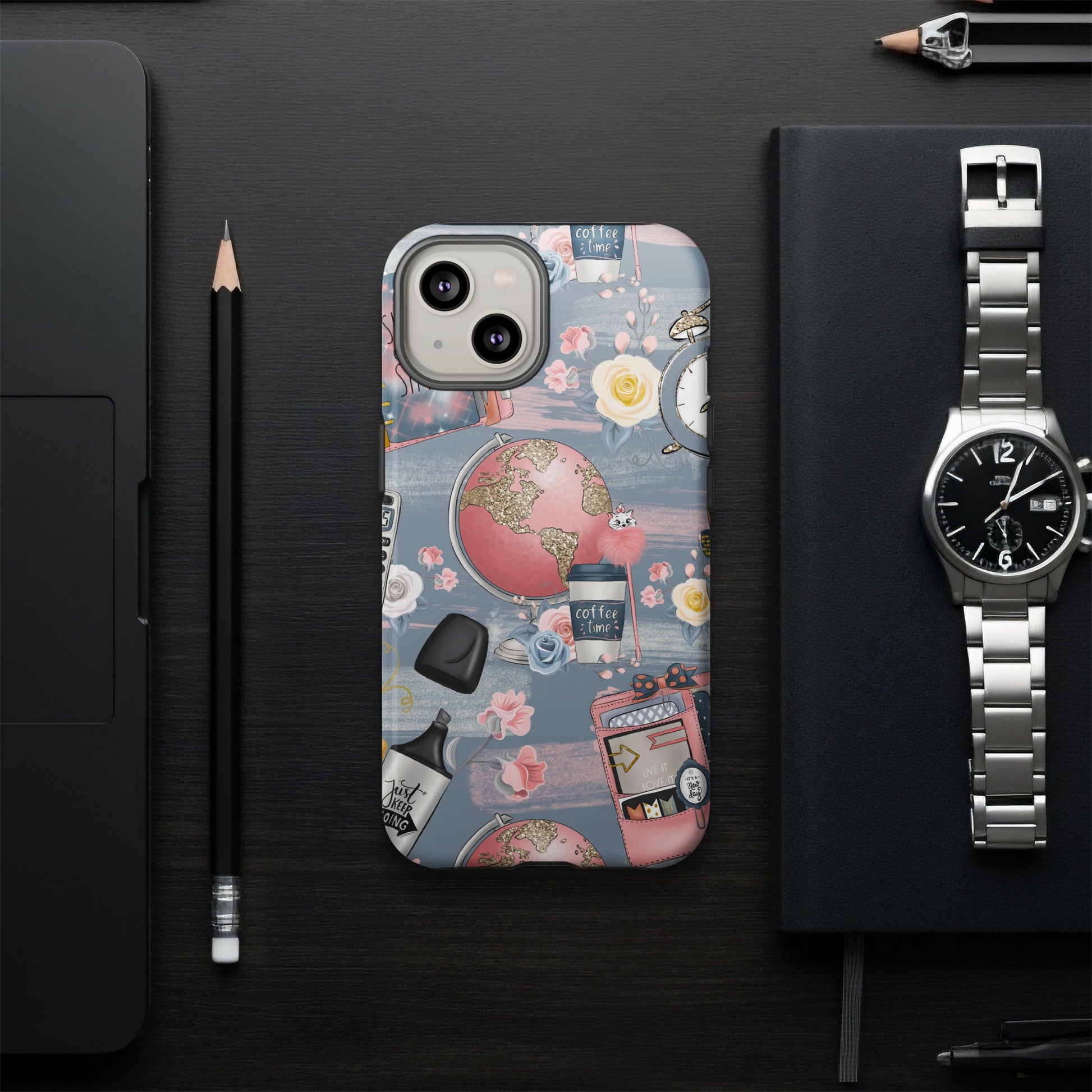 Vintage Travel Themed Retro Design Phone Case