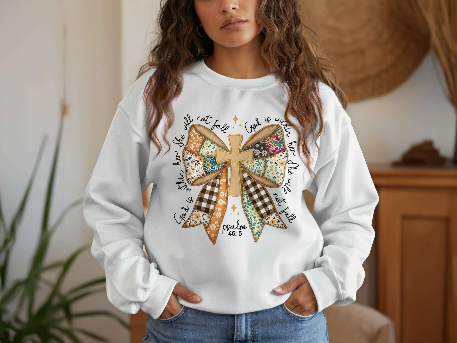 Inspirational Psalm 46 5 Bow Christian Sweatshirt