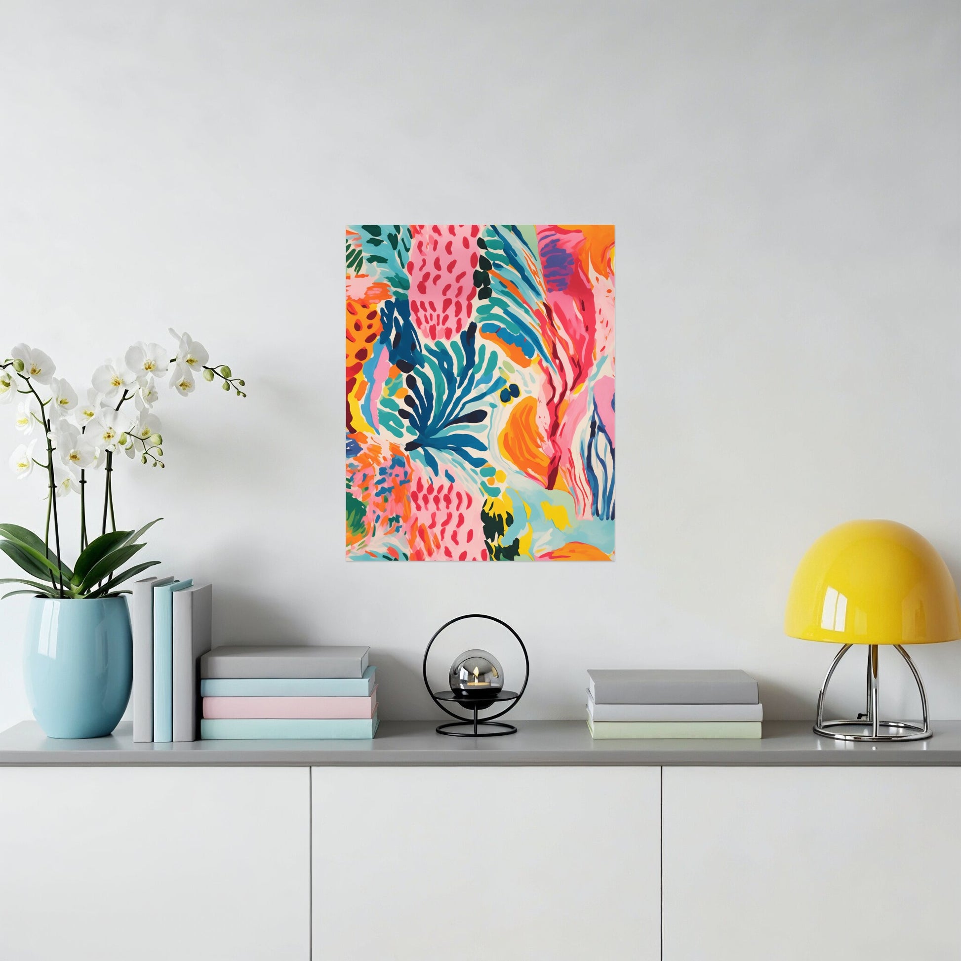 Abstract Vibrant Colorful Wall Art for Modern Home Decor