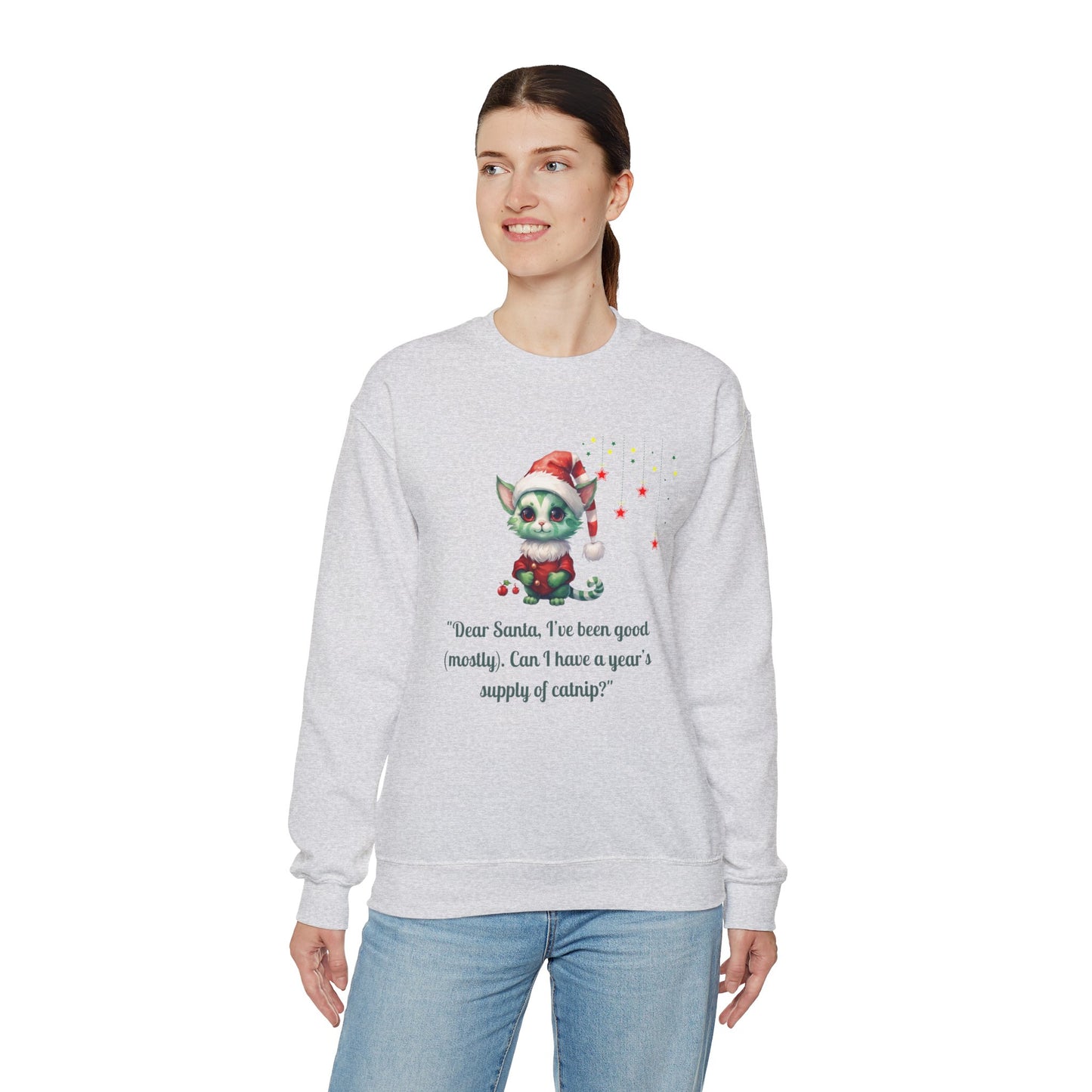 Funny Christmas Cat Sweatshirt - Christmas Crewneck- Holiday Sweatshirt