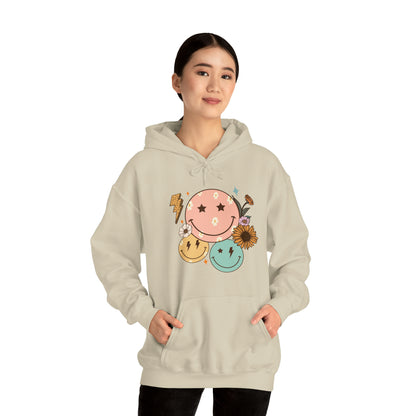 Cool Retro Happy Face Hoodie Sweatshirt Streetwear Unisex Hooded Sweatshirt