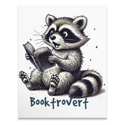Booktrovert Raccoon Design Print product