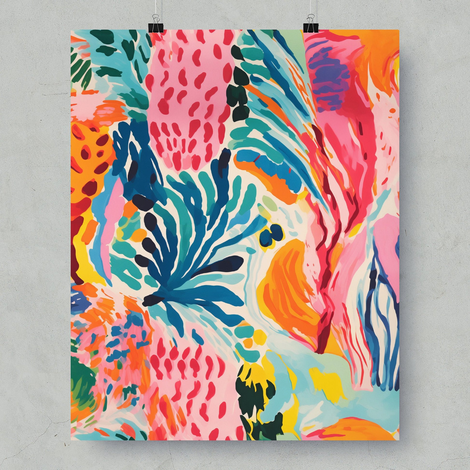 Vibrant Abstract Art Print for Modern Home Decor