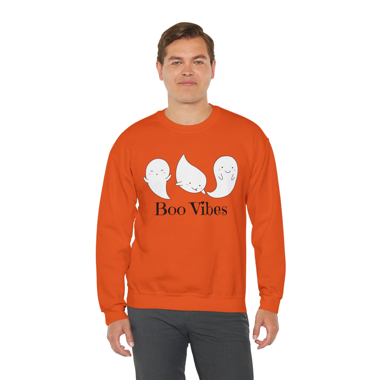 Boo Ghost Sweatshirt, Halloween Sweatshirt Women Men Crewneck Sweatshirt