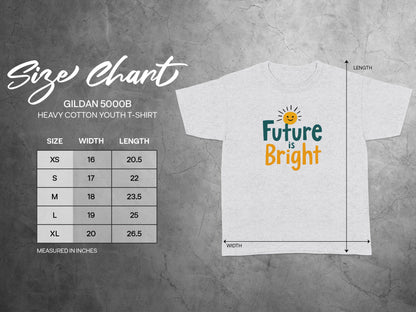 Future is Bright Youth Heavy Cotton T-Shirt product type