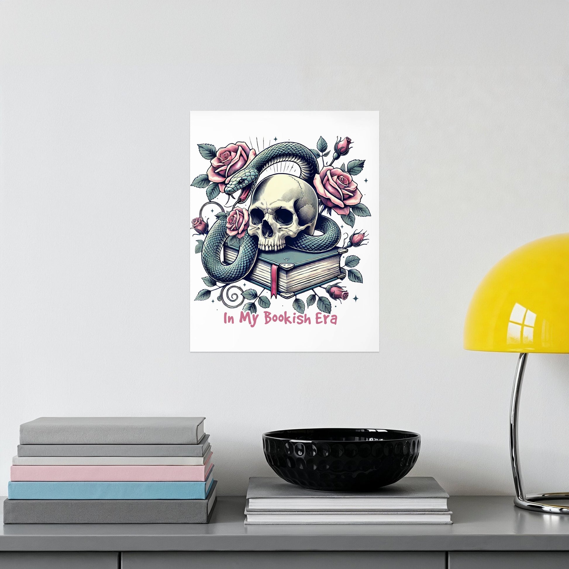 In My Bookish Era Skull Snake Roses Poster product