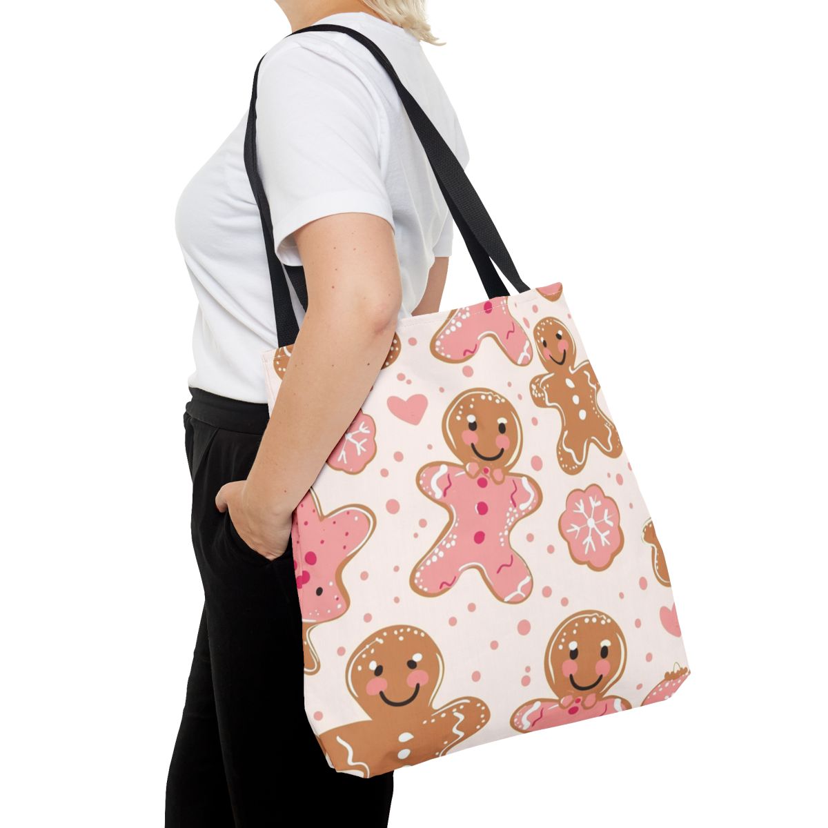 Sweet Gingerbread Cookie Pattern Tote Bag