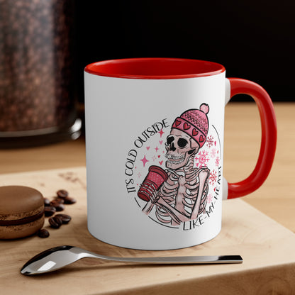 Skeleton Valentine Gothic Accent Coffee Mug, Sarcastic Funny Dark  11oz