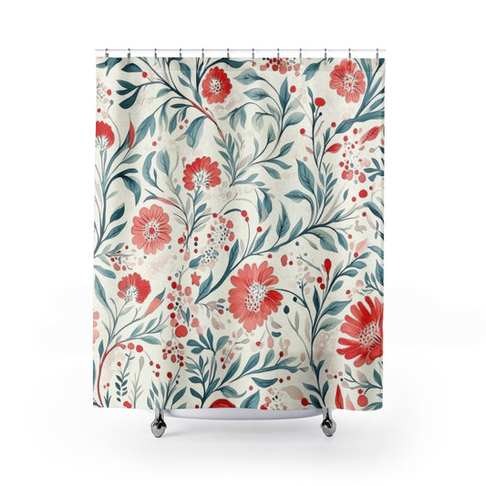 Floral Patterned Shower Curtain Home Decor Product