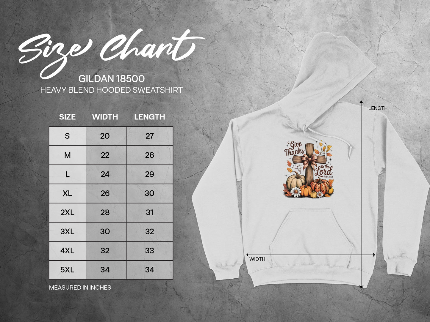 Give Thanks Harvest and Fall Season Hooded Sweatshirt