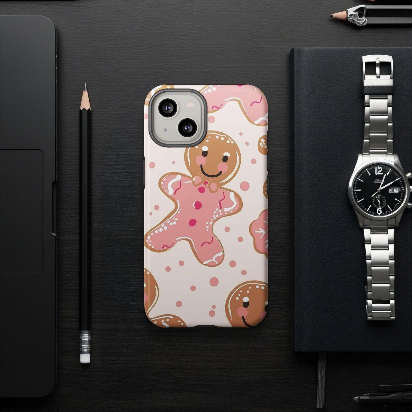 Cute Gingerbread Man Design Phone Case
