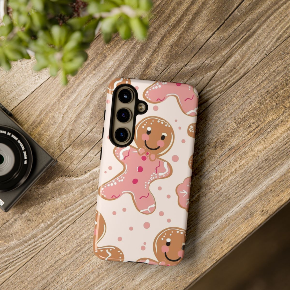 Cute Gingerbread Man Pattern Phone Case Design