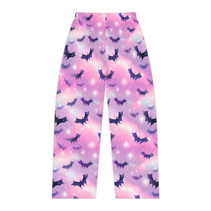 Pink Halloween Bats  Pajama Pants, Spooky Lounge Wear,