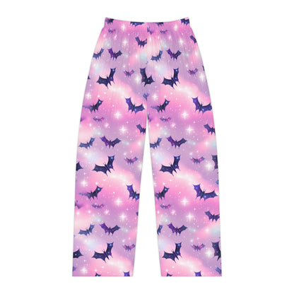 Pink Halloween Bats  Pajama Pants, Spooky Lounge Wear,