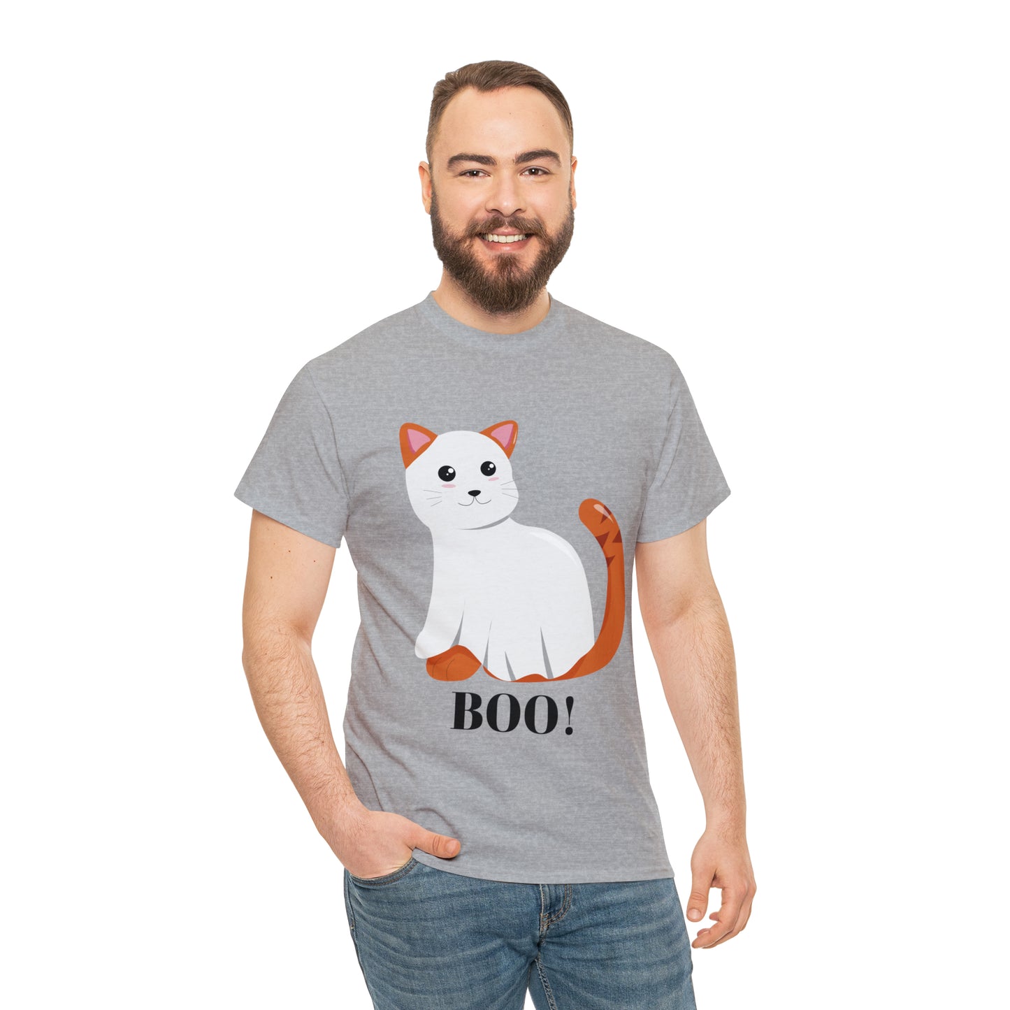 Ghost Cat Shirt, Funny Halloween Cat Ghost Boo Shirt, Horror Shirt, Halloween Shirt