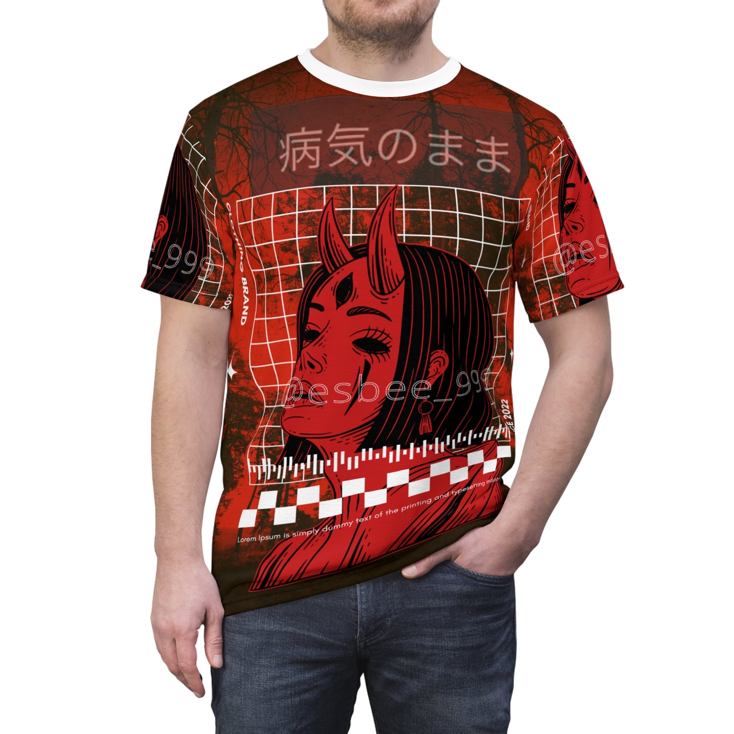 Gothic Tee Shirt - Edgy Demon Witch Graphic