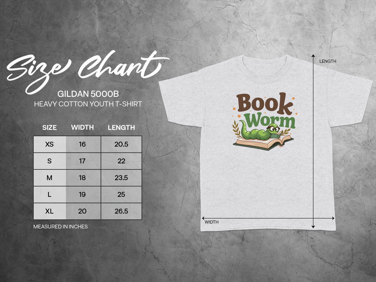 Book Worm Gildan 5000B Youth T-shirt product