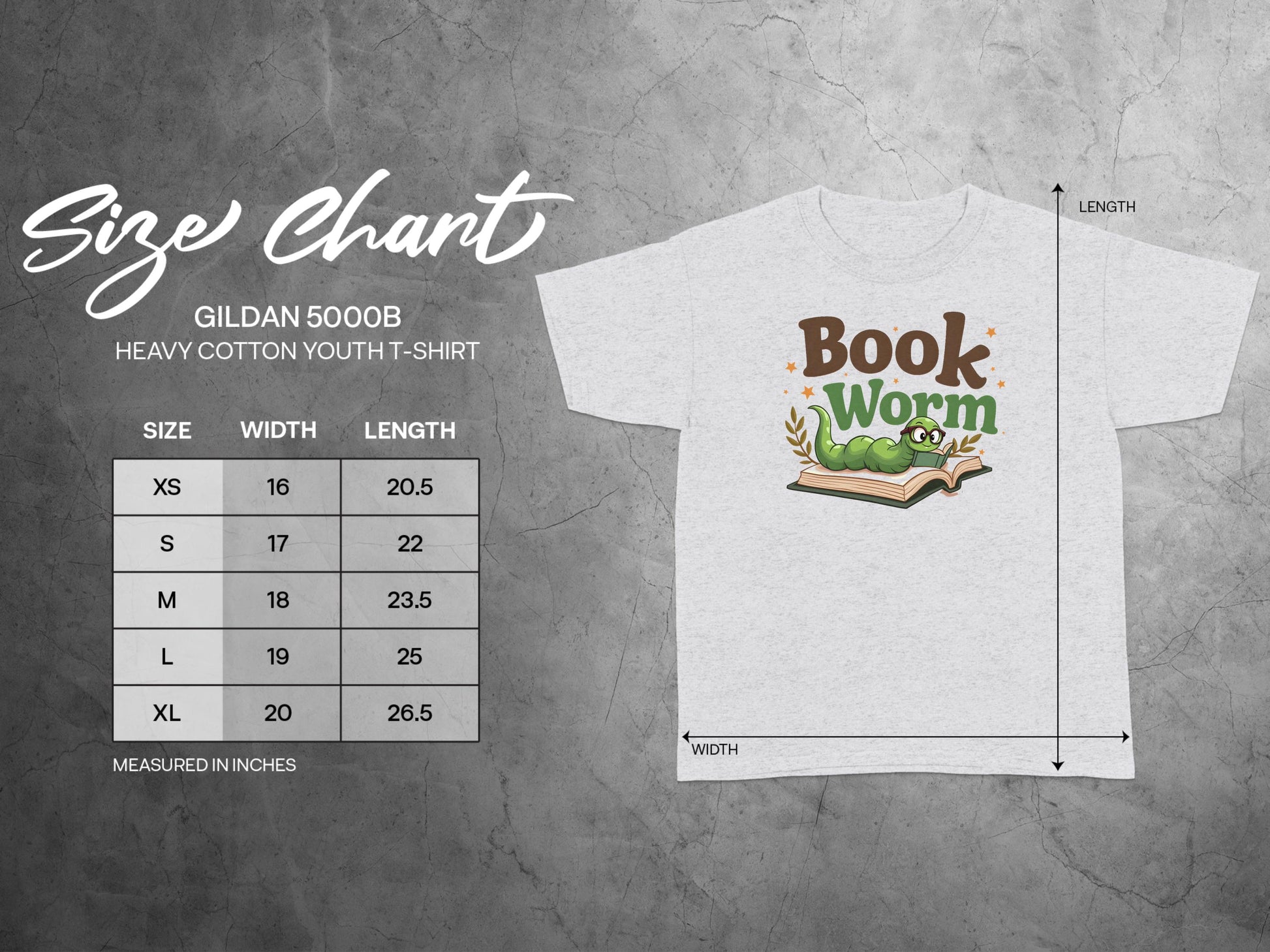 Book Worm Gildan 5000B Youth T-shirt product