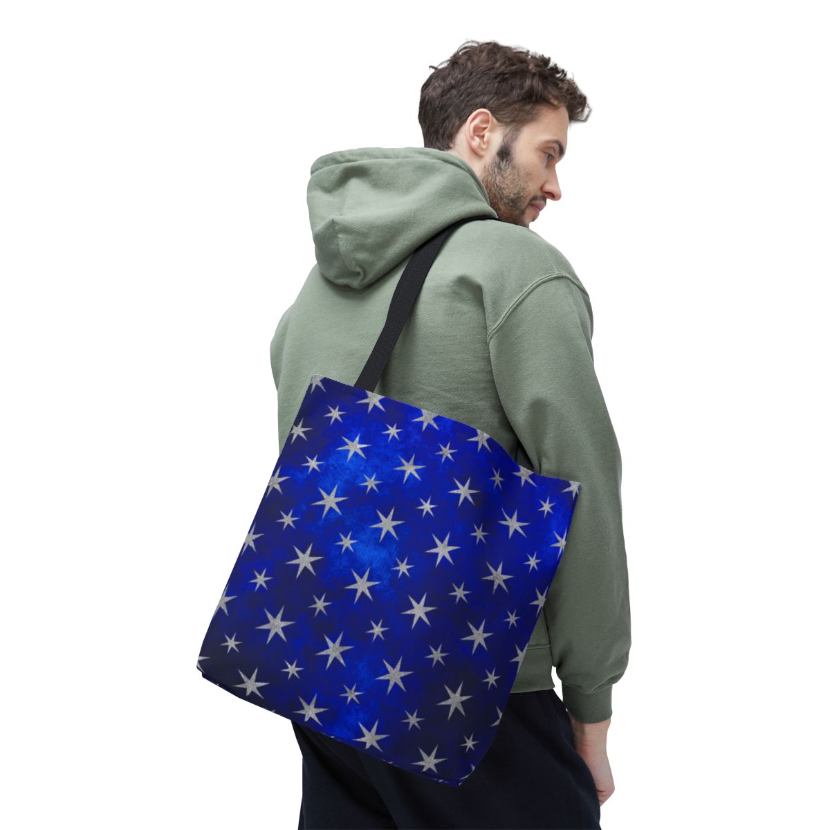 Stylish Blue Star Pattern Tote Bag for Every Occasion