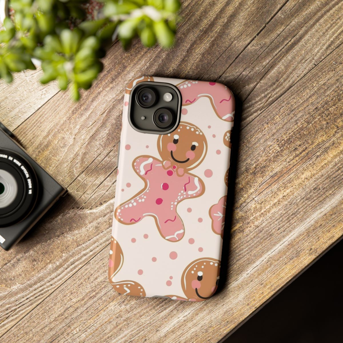 Cute Gingerbread Men Pattern Phone Case product