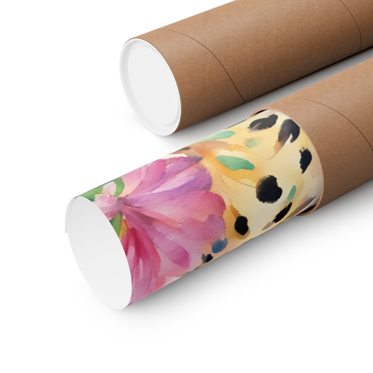 Vibrant Artistic Floral and Dots Print Poster
