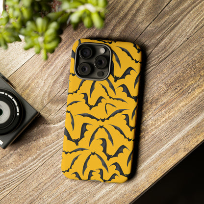 Bat Phone Case, iPhone 15 Case, Cute Glossy Halloween Goth Phone Case