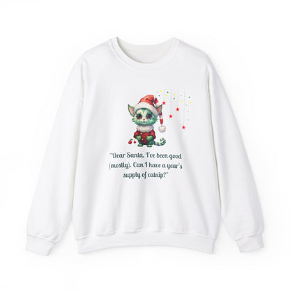 Funny Christmas Cat Sweatshirt - Christmas Crewneck- Holiday Sweatshirt