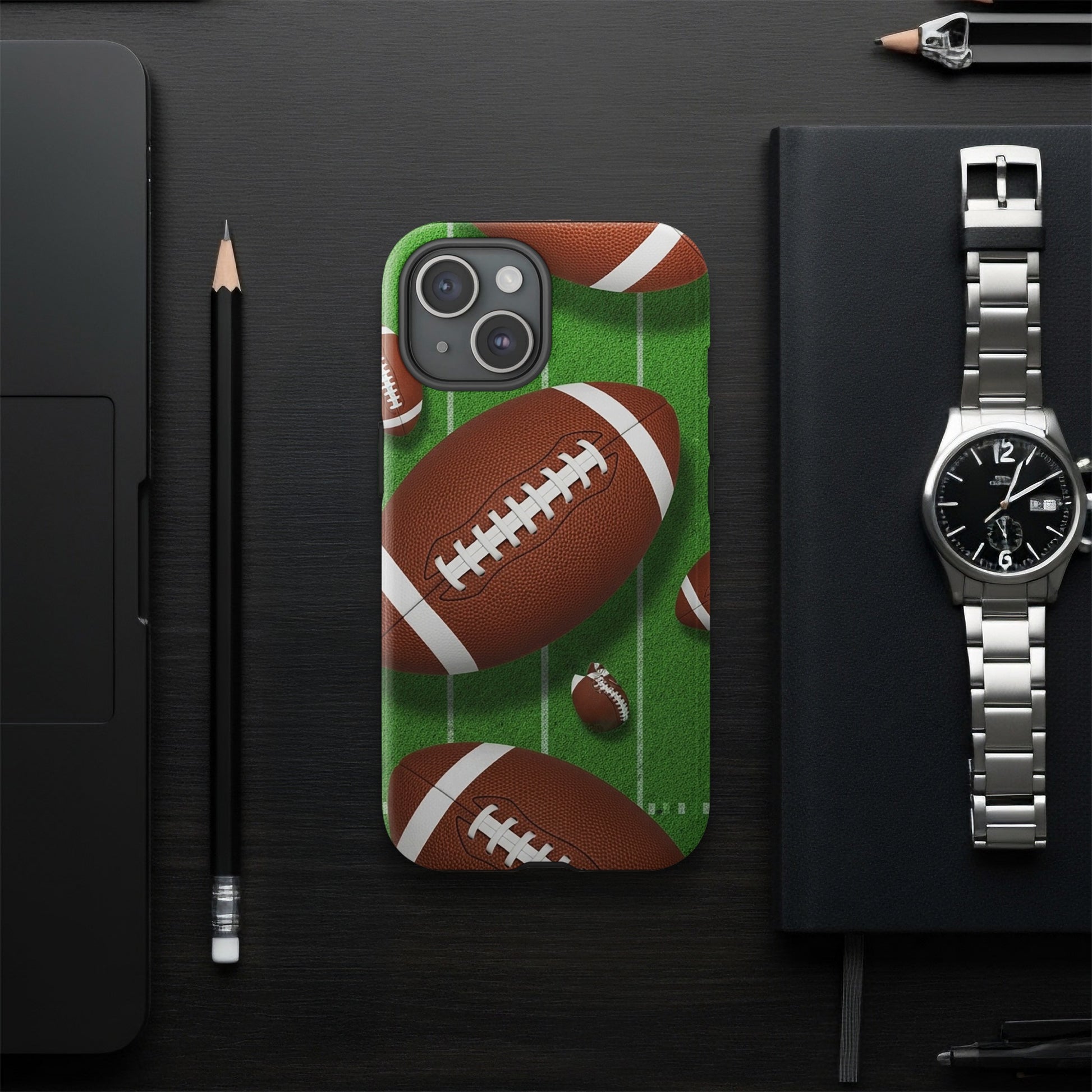 Football Field Pattern Phone Case for Sports Fans