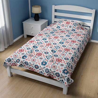 Plush Blanket - Nordic Fair Isle Decor Hygge Throw Blanket Couch